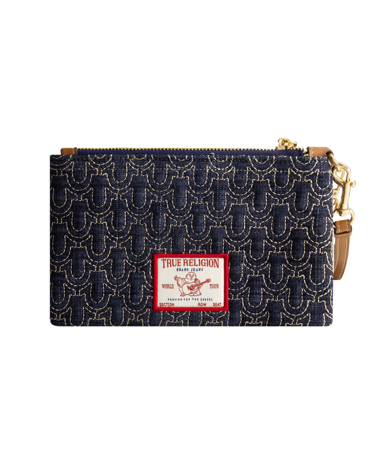 Женский кошелёк True Religion Quilted Horseshoe Wristlet Pouch, цвет: Тёмный джинсовый — фото 2