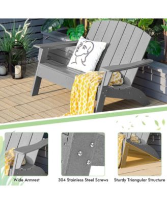 HDPE Patio Adirondack Chair for Porch Garden Backyard