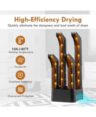 Prevent Odor Mold & Bacteria 4 Shoe Electric Dryer with Timer