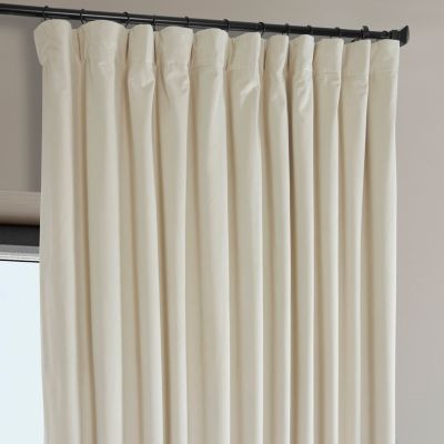 Extra Wide Signature Plush Velvet Hotel Blackout Curtain