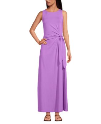 Women's Cotton Modal Sleeveless Tie Waist Maxi Dress
