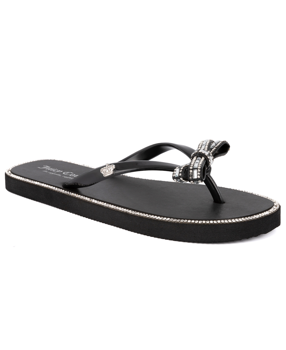 Shop Juicy Couture Women's Sierra Bow Flip Flops In Black