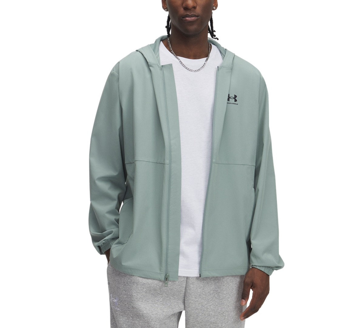 Under Amour Men's Vibe Woven Windbreaker - 348 Silica