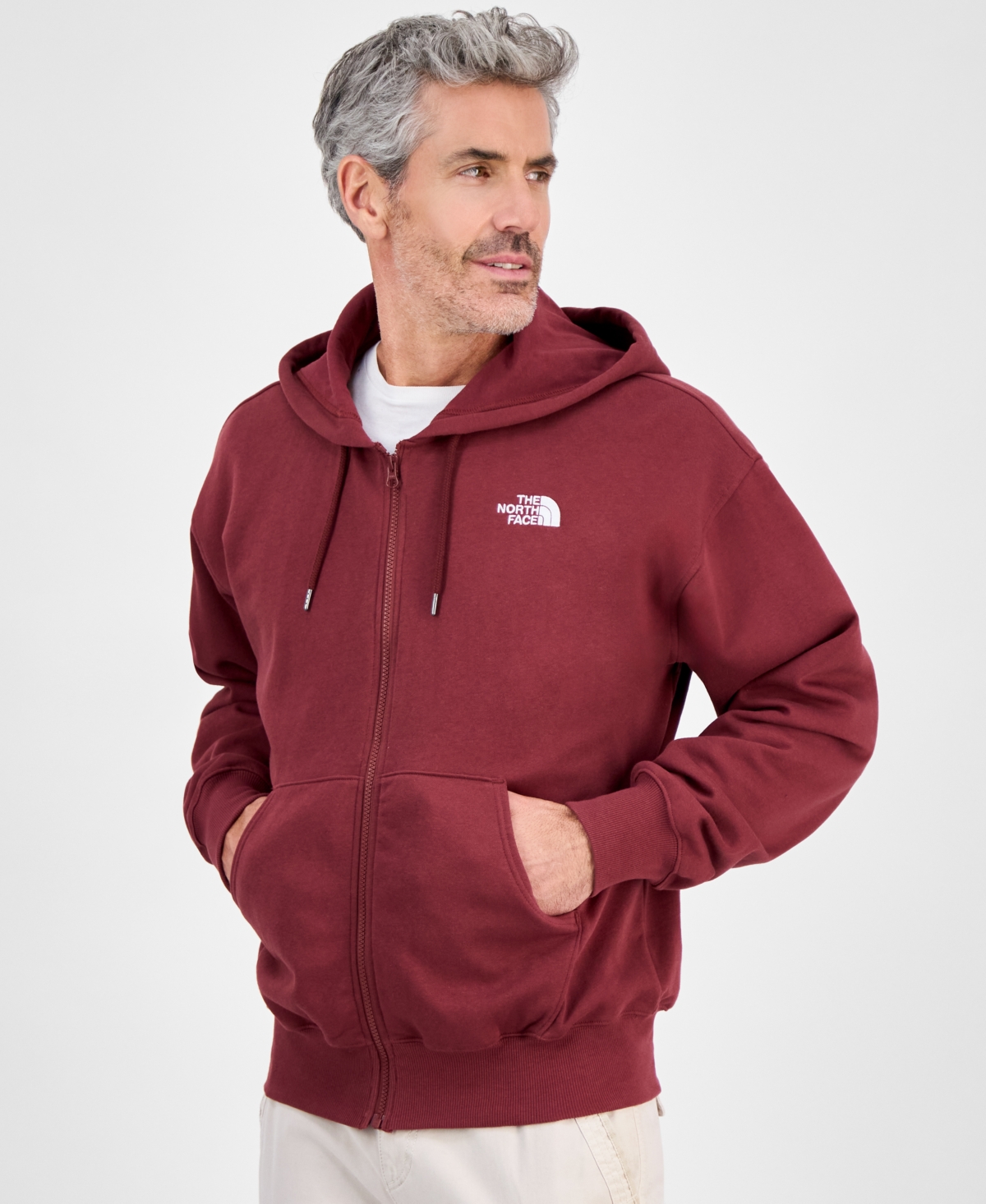 Shop The North Face Men's Evolution Full-zip Logo Hoodie In Sumac