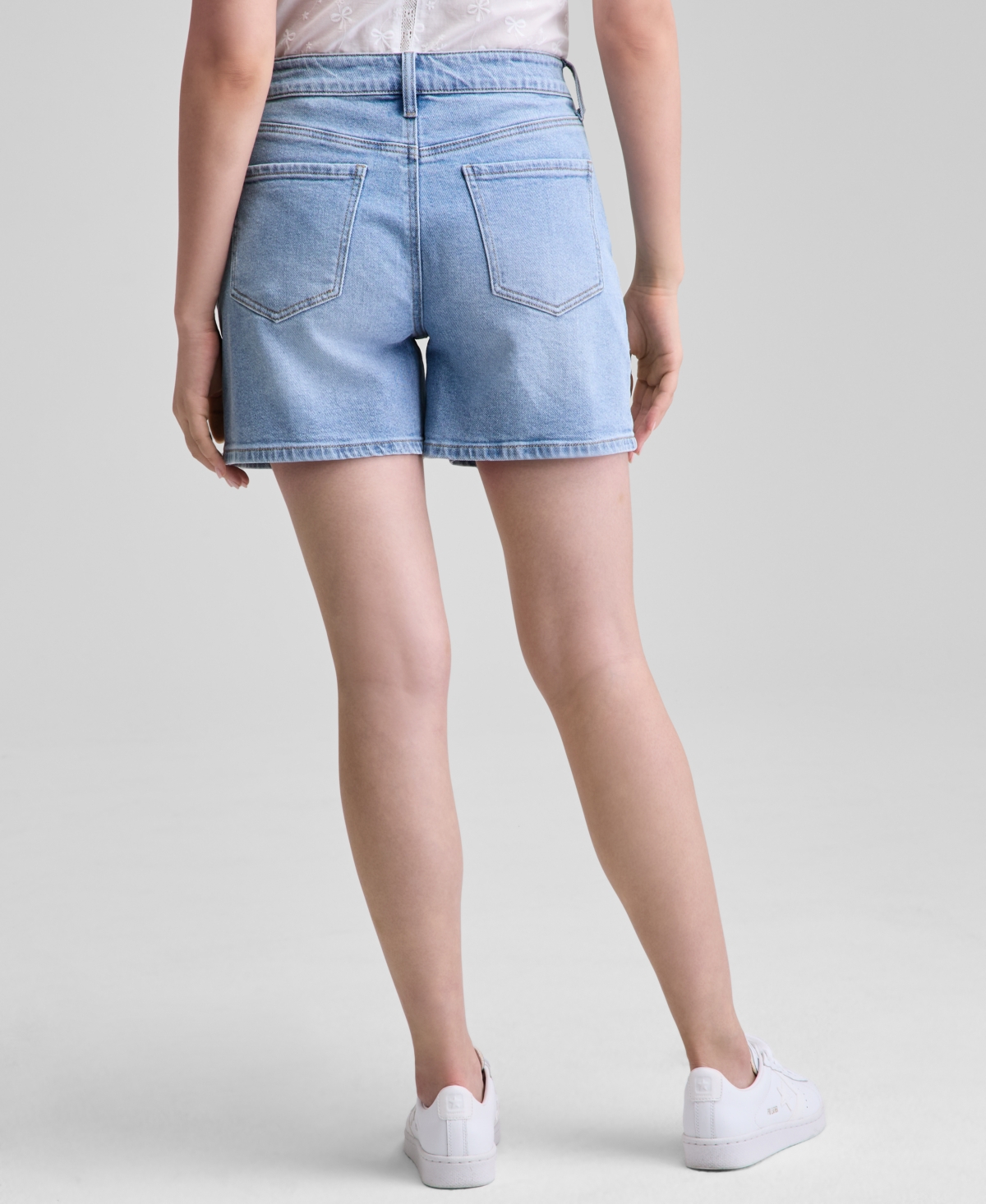 Shop And Now This Women's Double-pocket Denim Shorts, Exclusively At Macy's