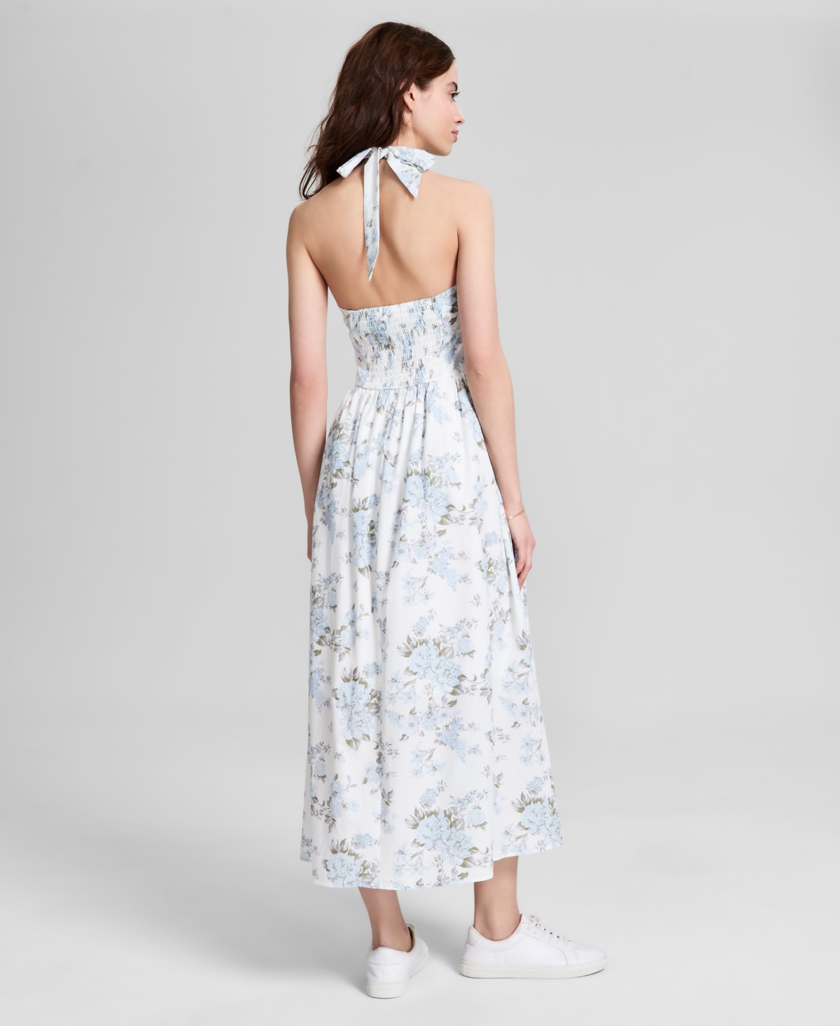 And Now This Women's Printed Halter Sweetheart-neck Dress, Exclusively At Macy's In Multi