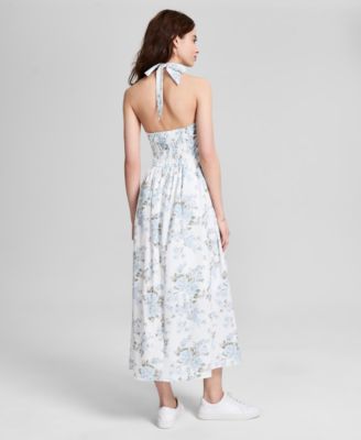 Women's Printed Halter Sweetheart-Neck Dress, Exclusively at Macy's