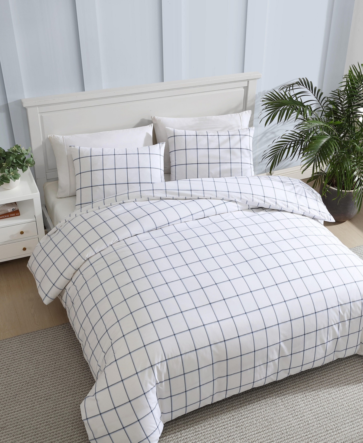 Nautica Plot Percale 3-Pc. Duvet Cover Set