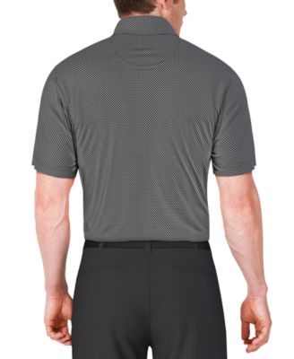 Men's Short Sleeve Micro Geo Print Polo Shirt
