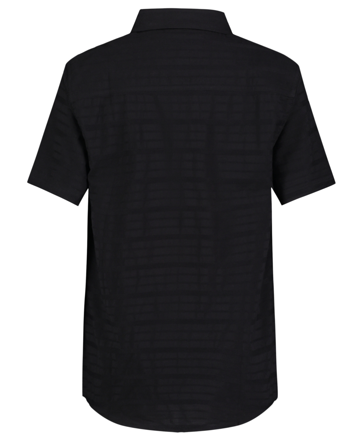 Calvin Klein Big Boys Variegated Dobby Shirt In Black