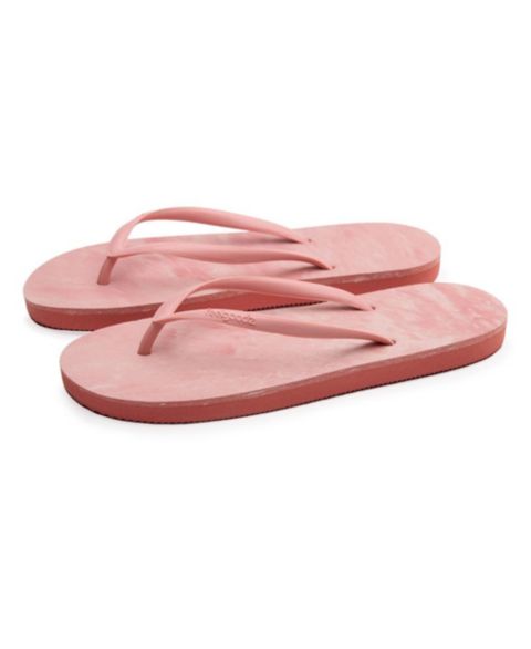 Женские сандалии Feelgoodz Slimz Remix Natural Rubber Flip-Flip Thong, цвет: Коралловый