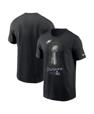 Nike - Men's  Black Philadelphia Eagles Super Bowl LIX Champions Lombardi Trophy T-Shirt