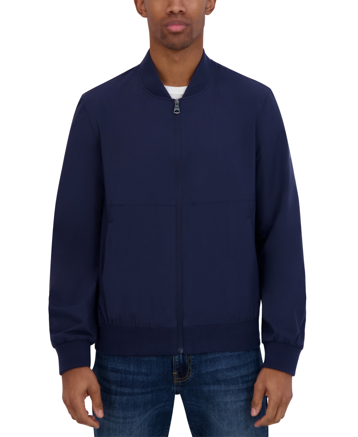 Nautica Men's Lightweight Flight Bomber Jacket In Navy Seas