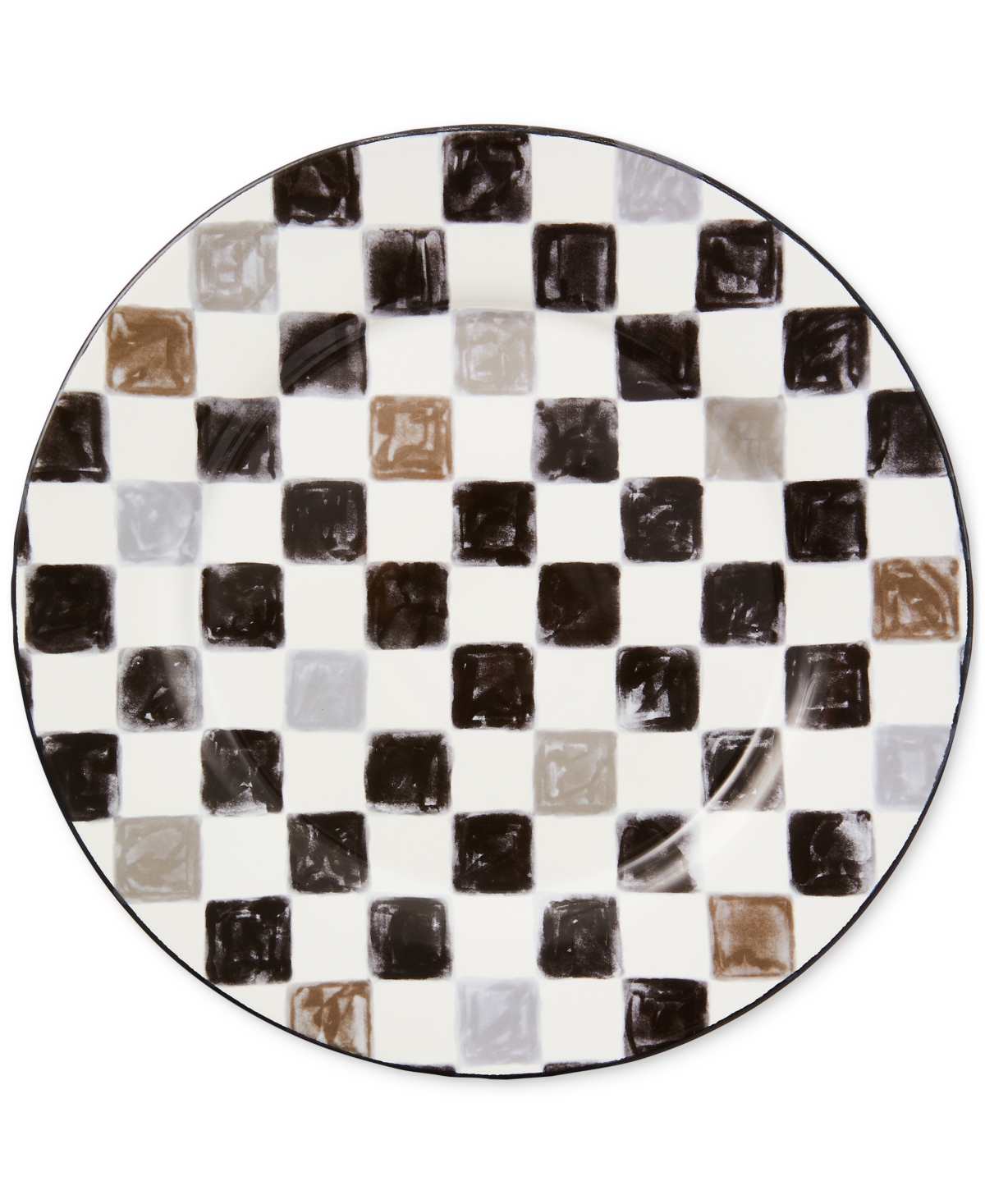 Shop Mackenzie-childs Black Check Round Platter