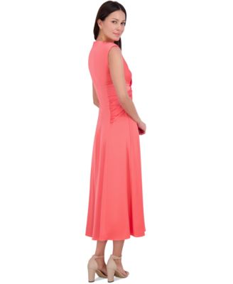 Women's Twist-Front Extended-Cap-Sleeve Dress