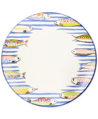 MacKenzie-Childs - Go Fish Stoneware Dinner Plate
