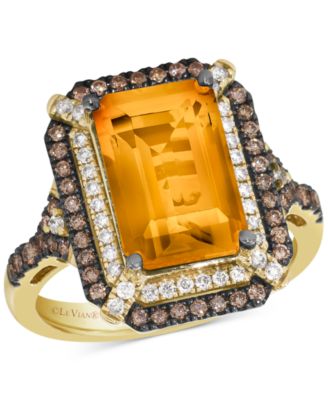 Deep Sea Blue Topaz (3-7/8 ct. t.w.) & Diamond (5/8 ct. t.w.) Double Halo Ring in 14k Rose Gold (Also Available in 14K White Gold or 14k Yellow Gold)