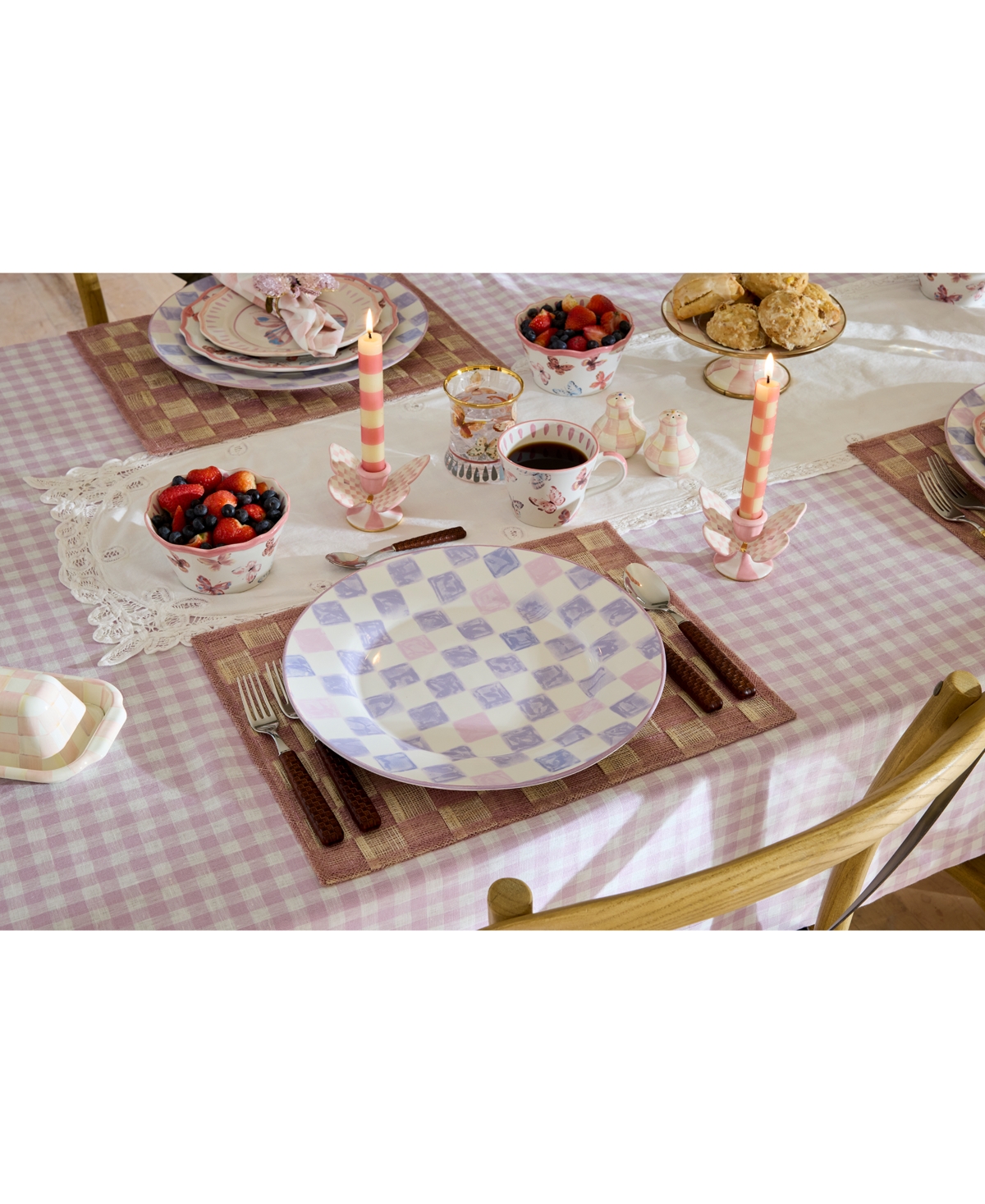 Mackenzie-childs Butterfly Hill Dinner Plate