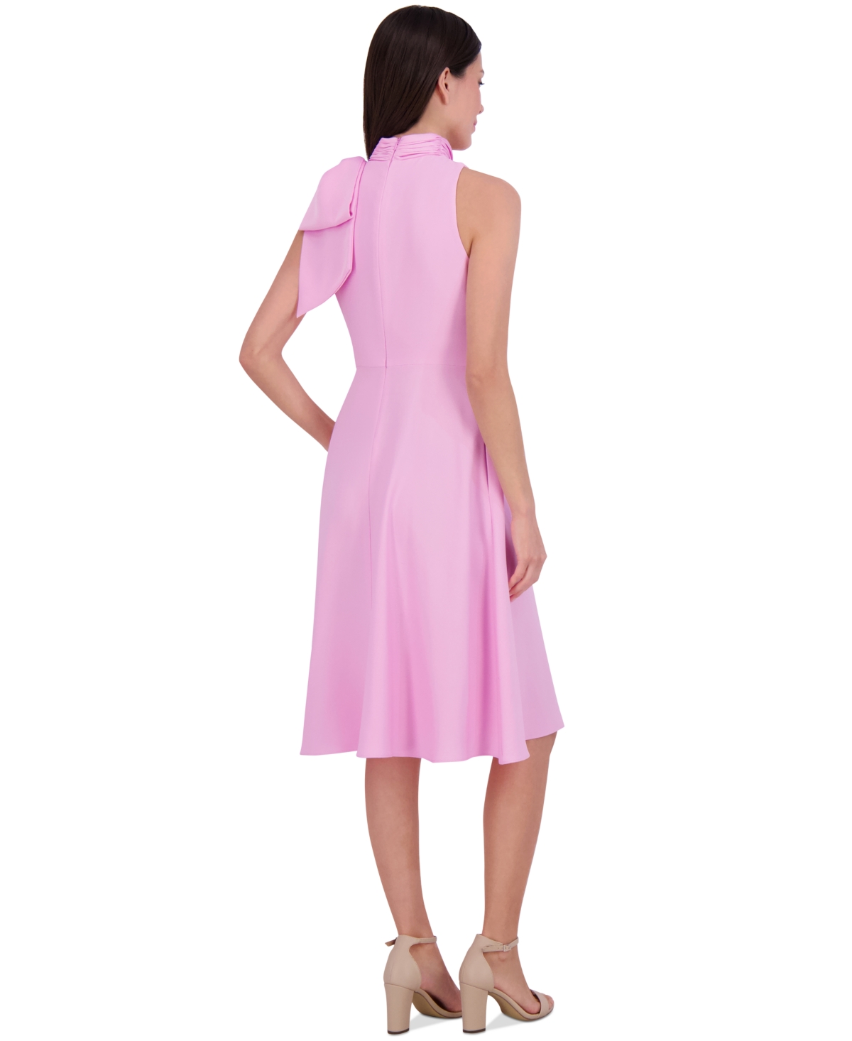 Eliza J Bow Detail Midi Dress In Pink