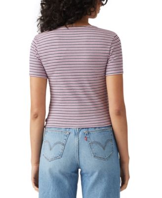 Levi's Women's Muse Short-Sleeve Button-Front Top - Macy's