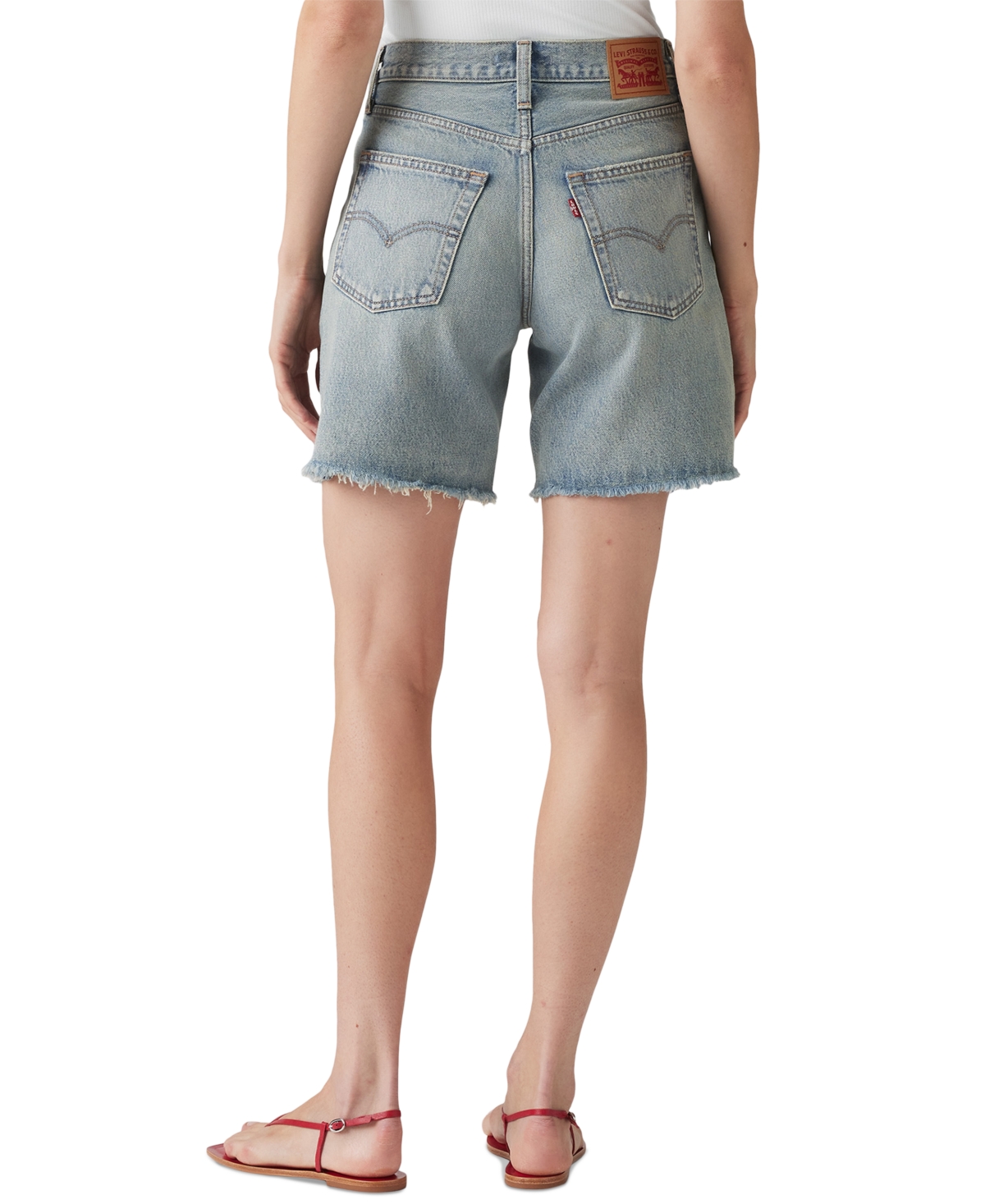 Levi's Women's Mid-rise '94 Baggy Denim Shorts In Roll It Up Clean