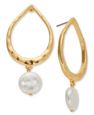 Style & Co - Gold-Tone Imitation Pearl Teardrop Earrings