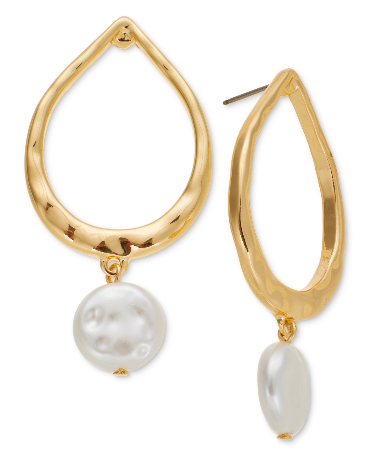 Gold-Tone Imitation Pearl Teardrop Earrings, Exclusively at Macy's - Gold