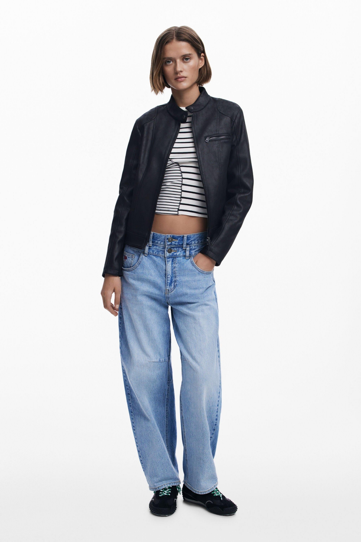 DESIGUAL WOMEN'S MANDARIN COLLAR JACKET 