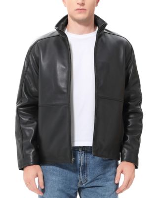 Men Blake Leather Hipster Jacket - Tall