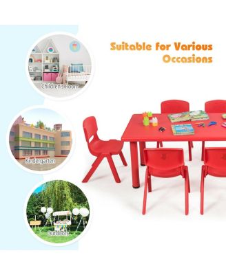 6-pack Kids Plastic Stackable Classroom Chairs