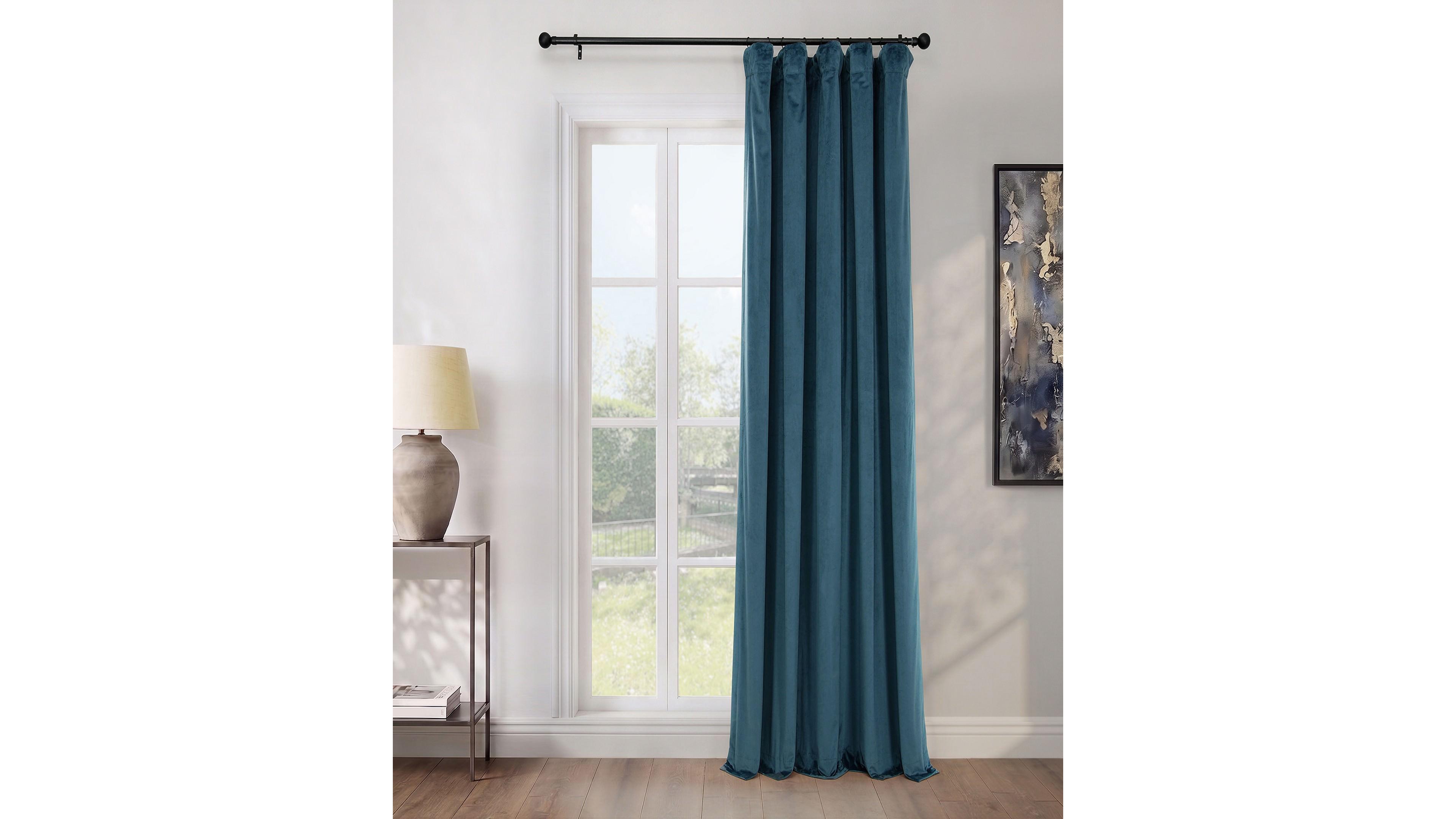 Half Price Drapes Extra Wide Heritage Plush Velvet Room Darkening Curtain