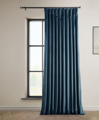 Extra Wide Heritage Plush Velvet Room Darkening Curtain