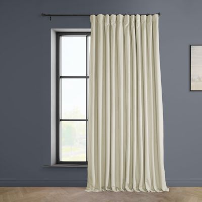 Extra Wide Heritage Plush Velvet Room Darkening Curtain