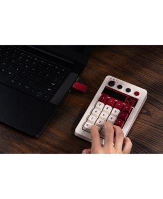 Retro 18 Wireless Mechanical Number Keypad and Calculator for Windows and Android - Fami Edition