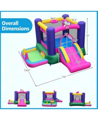 6-in-1 Inflatable Bounce House with Slide, Ball Pit, and Multiple Fun Features for Kids