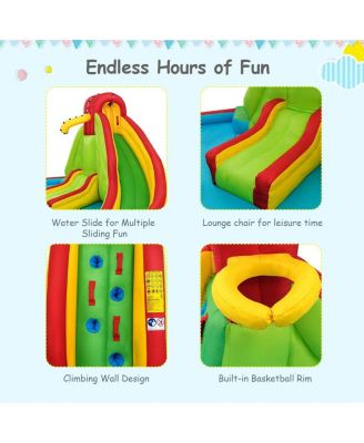 Kids Gift Inflatable Water Slide Bounce Park Fun Outdoor Playset for Summer Play