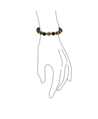 Talisman Amulet Stretch Bracelet with Stones and Hamsa Hand Charm