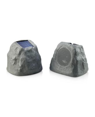 Rechargeable Bluetooth Outdoor Solar Rock Speakers with TWS Linking