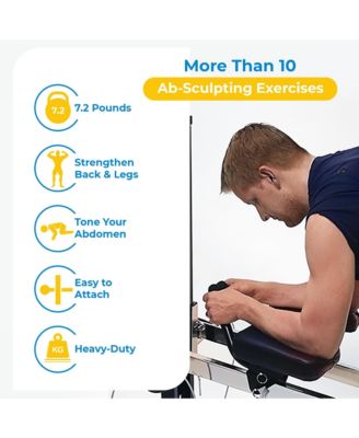 Attachable Ab Crunch Accessory for Home Gym Workout Machines with Arm Padding and Instructional Fitness DVD featuring Rob Glick