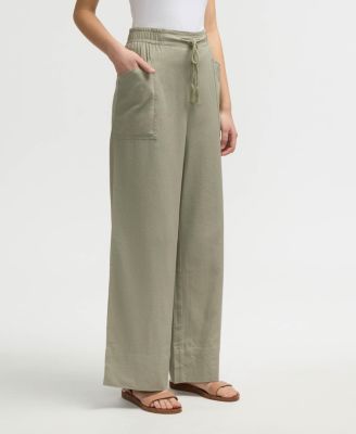 Women s Wide Leg Pant with Side Drawcord