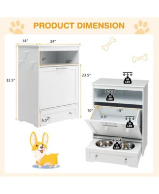 Pet Feeder Station with Stainless Steel Bowl
