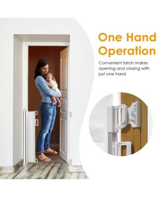 Baby Mesh Retractable Gates, Extra Wide Flexible Extension Safety Gate/Pet Dog Gate for Stairs/Doors/Hallways