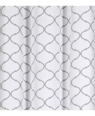 Shabby Chic Designed 2 Pack Premium Trellis Grommet Top Curtain Panels - 38 in. W x 84 in. L, Gray