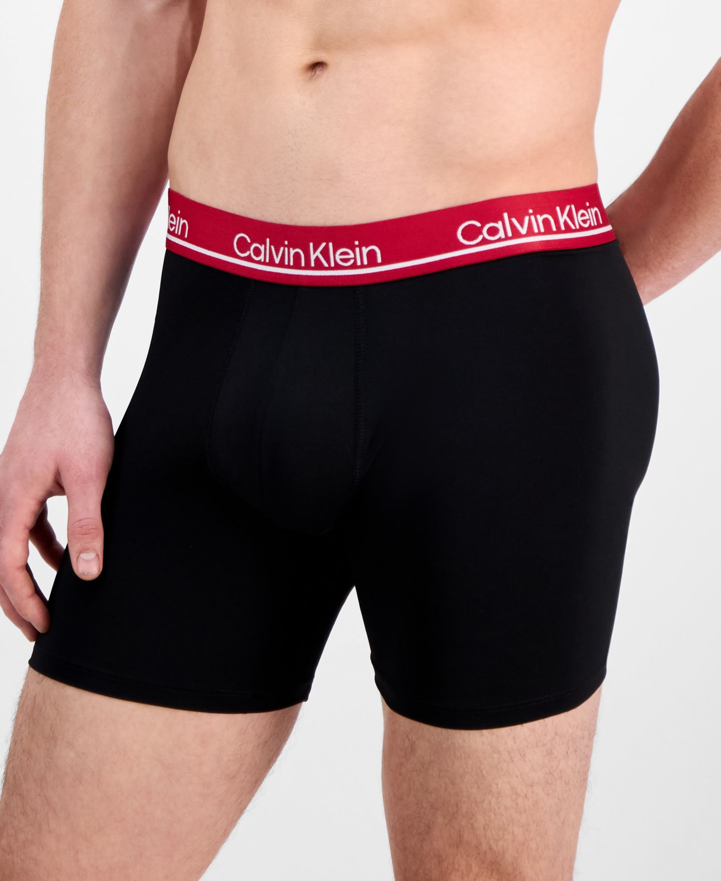 Трусы-боксеры Moisture-Wicking для мужчин, микрофибра — Calvin Klein, цвет: Чёрный — фото 3