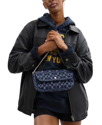 COACH - Brook Flap Small Chain Bag in Signature Denim