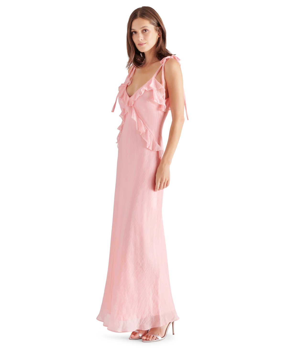 Shop Steve Madden Women's Adalina Ruffled Maxi Dress In Pink Quartz