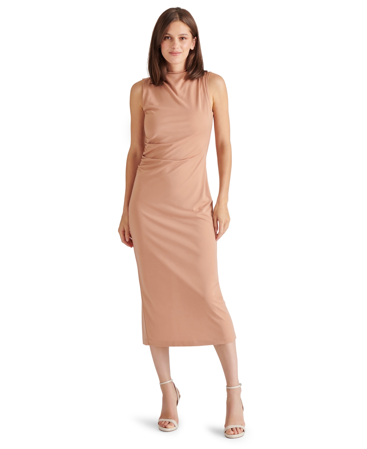 Steve Madden Women's Mo Mock Neck Midi Dress In Hazelnut