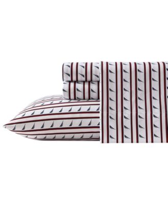 Nautica - Printed Washed Microfiber 3 Pc. Sheet Set, Twin