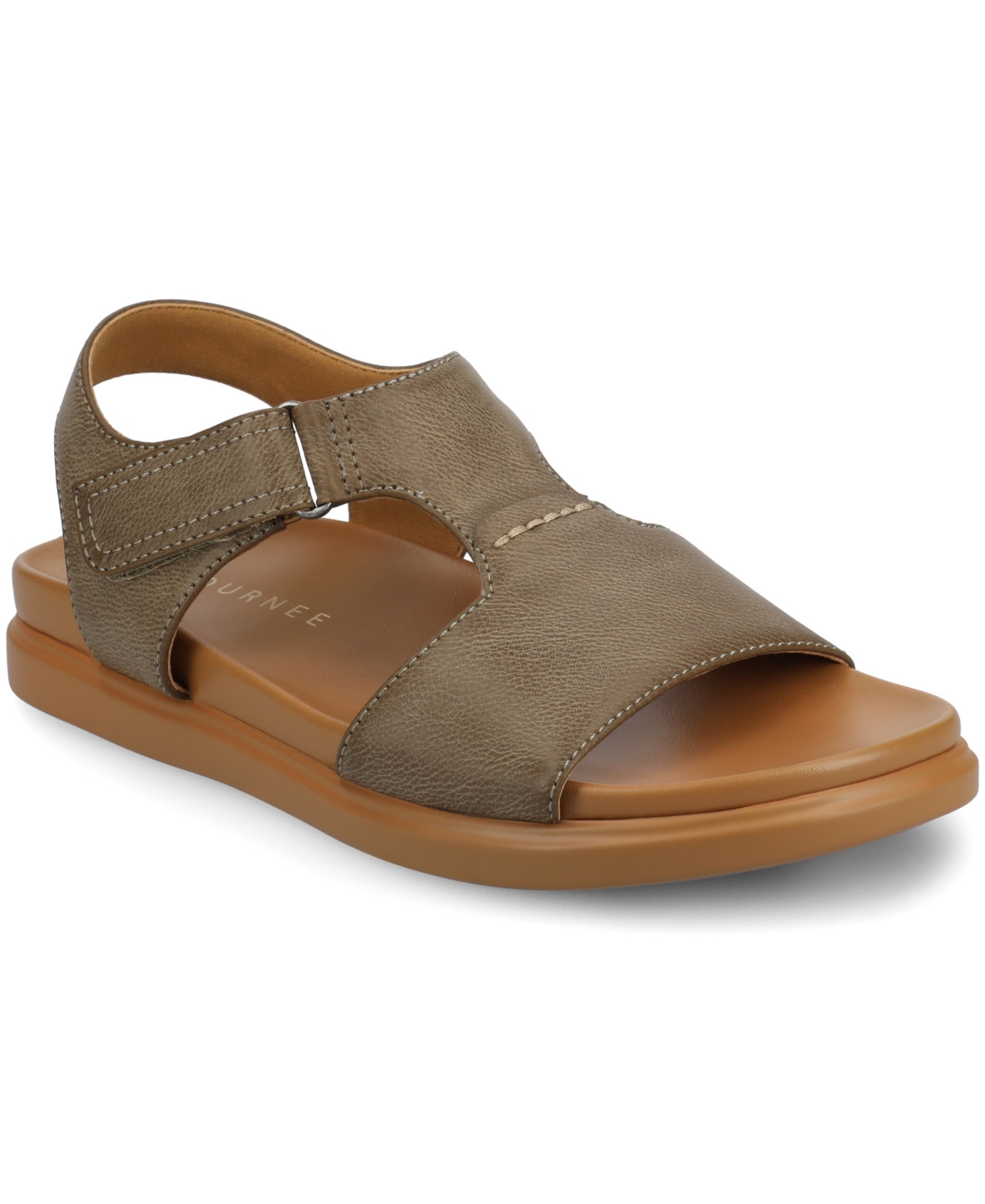 Journee Collection Women's Mira Footbed Flat Sandals In Gray