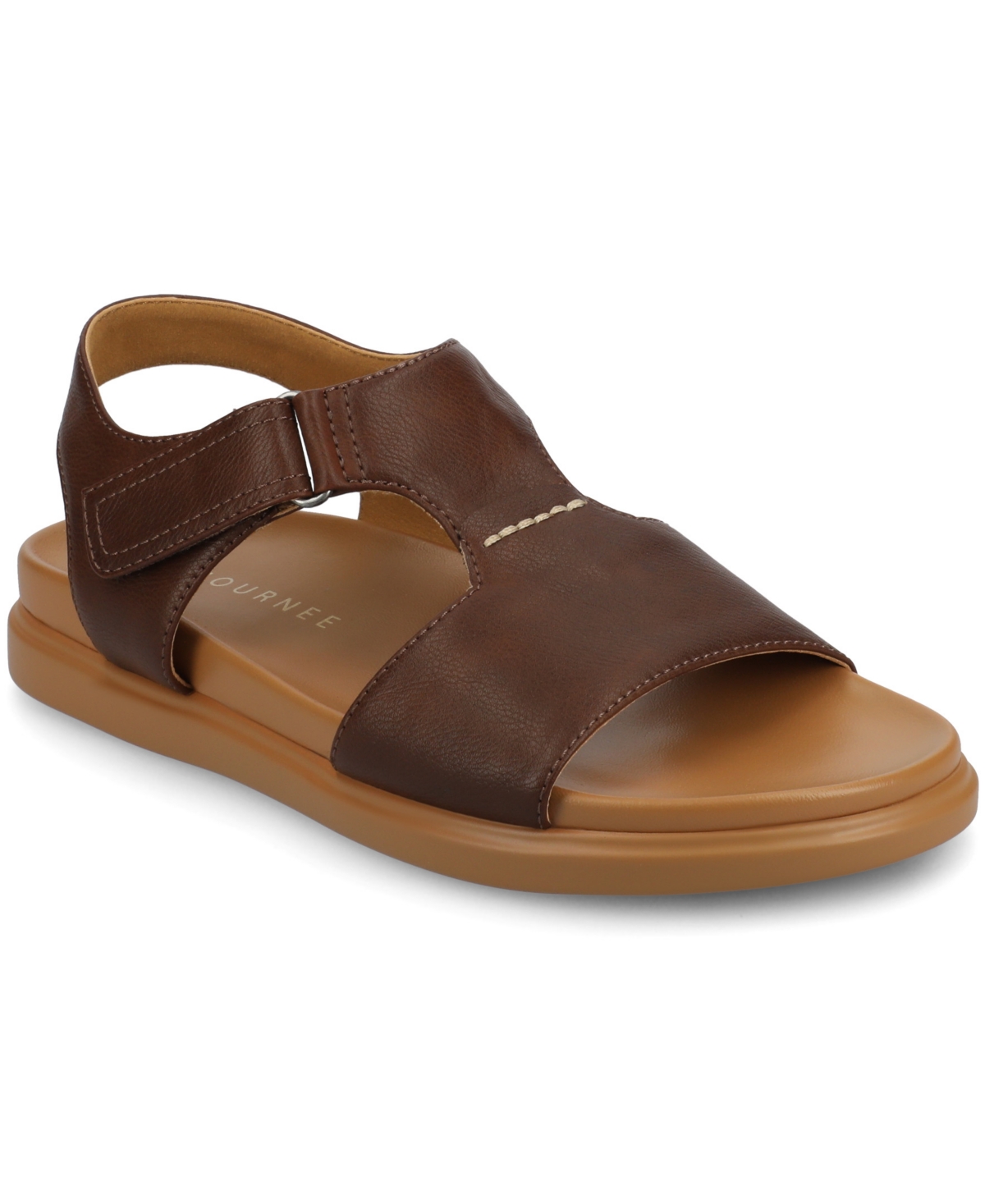 Journee Collection Women's Mira Footbed Flat Sandals In Brown